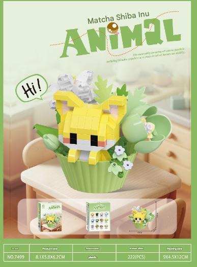 Animal Cup Garden Building Kit – Cute Character Micro Build Set