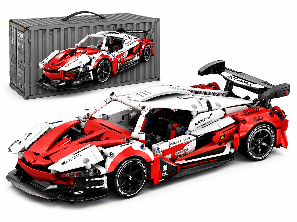 Supercar Building Kit – 1:14 Scale High Detail Sports Car Display Set