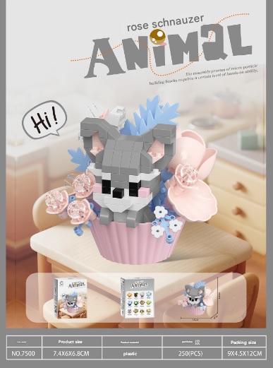 Animal Cup Garden Building Kit – Cute Character Micro Build Set
