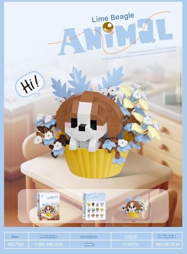 Animal Cup Garden Building Kit – Cute Character Micro Build Set