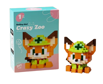 Cartoon Animal Head Building Kit