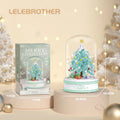 Christmas Tree Music Box Building Block Kit – LED Light-Up Holiday Display Set