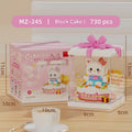 Cute Animal Theme Birthday Cake Building Block Set