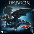 Night Shadow Dragon Building Block Kit – 1,026-Piece Dark Fantasy Display Set