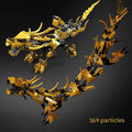 2-in-1 Mecha Dragon Ninja Building Block Kit – Elemental Dragon Warrior Display Set