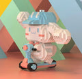 Cinnamon Scooter Dog Building Block Set