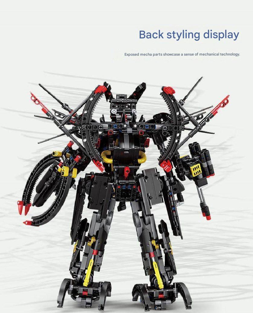 Black Lightning Mecha Building Kit – Twin Wing Combat Robot Display