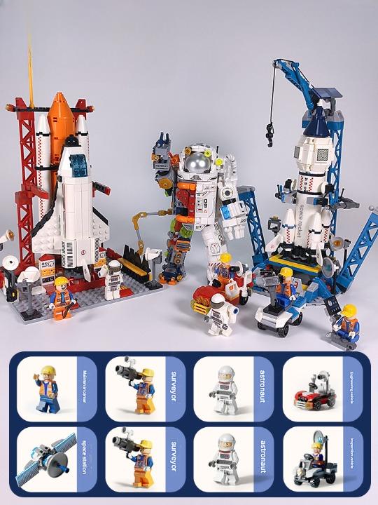 Astronaut Space Rocket Building Kit – 1000+ Piece Aerospace Display Set