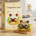 Cartoon Dolphin Baking Bear Doll Building Block Set