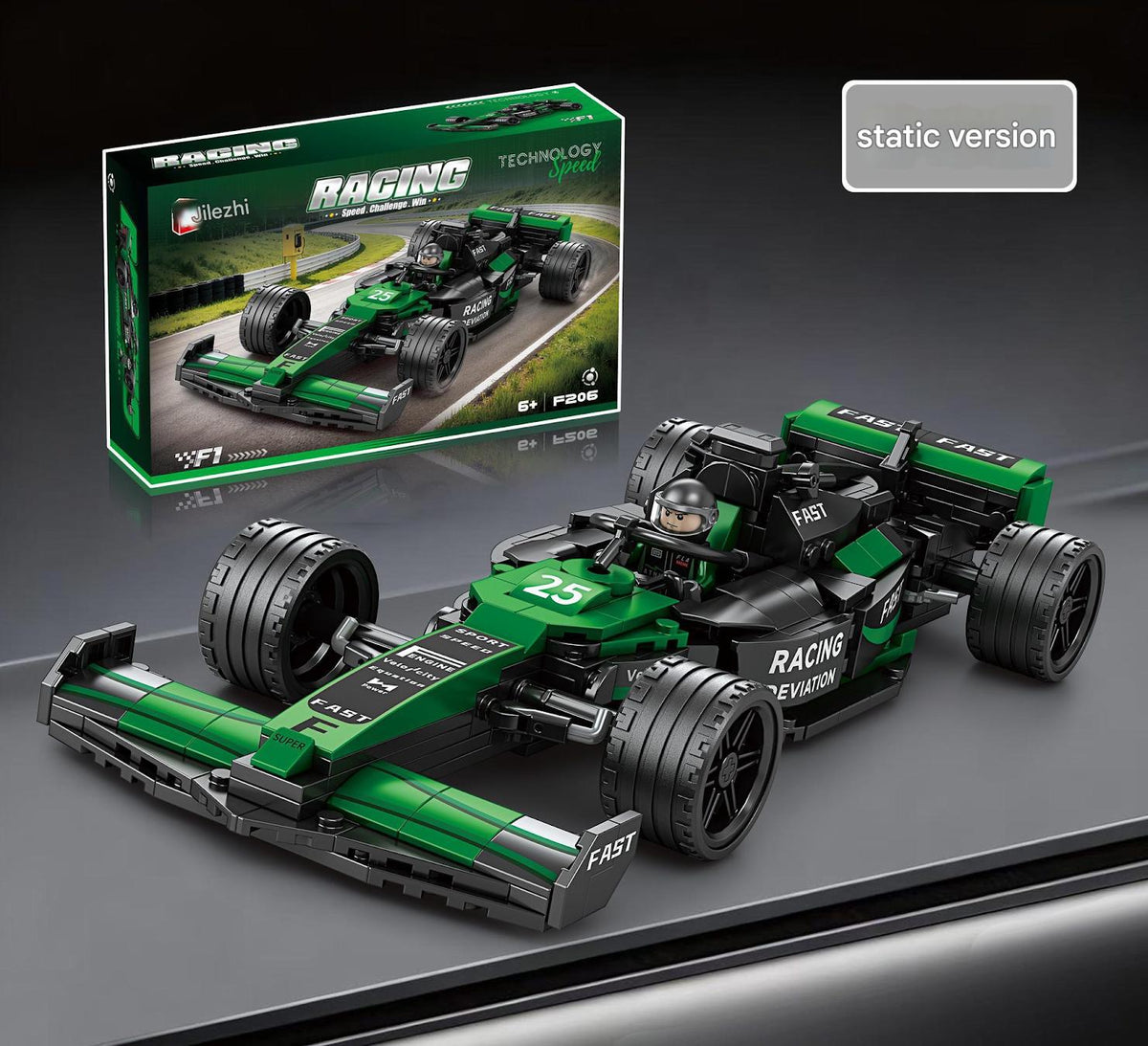 Formula Racing Car Building Kit – Mini Open-Wheel Race Car Display Collection