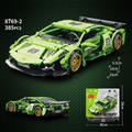 1:20 Scale Pull-Back Racing Car Building Block Kit – Supercar Micro Build Race Set