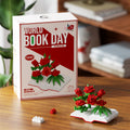 Mini Book Garden Flower Building Block Kit – Botanical Book Display Micro Build Set