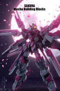 Sakura Freedom Mecha Robot Building Block Kit – Anime-Inspired Combat Robot Display Set