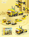 6-in-1 Military Combat Vehicles Building Block Kit – Aircraft Carrier Helicopter & More