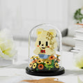 Cute Animal Glass Dome Building Block Kit – Miniature Animal Display Set with Dome