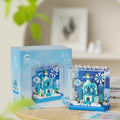 Fantasy Castle Mini Display Building Block Kit – Fairy Tale Ice Palace Micro Build Set