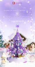 Purple Crystal Christmas Tree Building Block Set