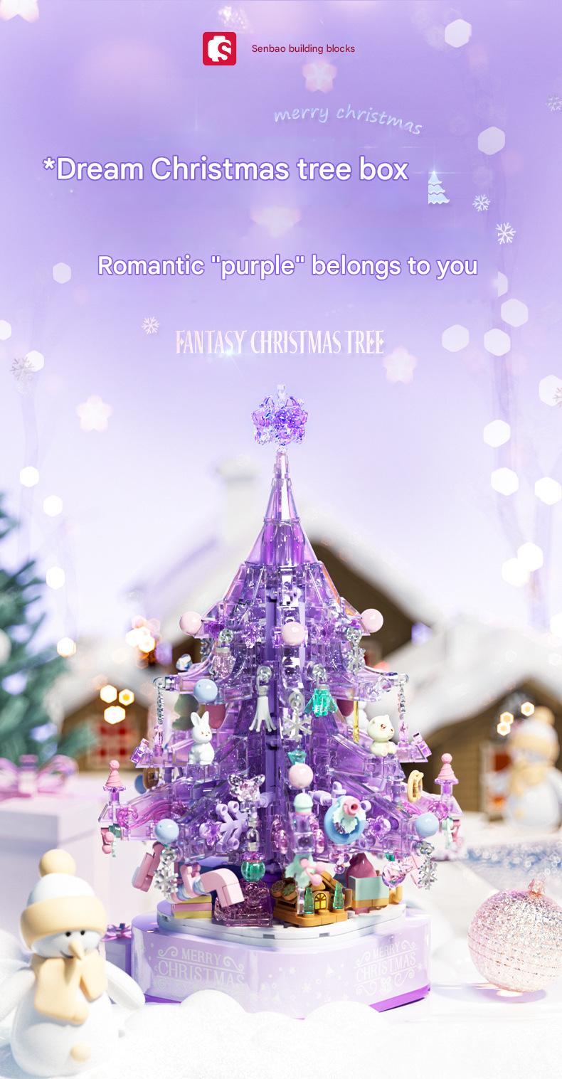 Christmas Crystal Tree Building Kit – Purple Festive Display