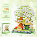 Cherry Blossom Tree House Building Block Kit – Four Seasons Sakura Micro Build