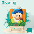 Mini Pixel Art Easel Building Block Kit – Famous Painting Micro Build with Wooden Frame
