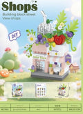 Mini Street Shop Scene Building Block Kit – Colourful Micro-Scale Storefront Set