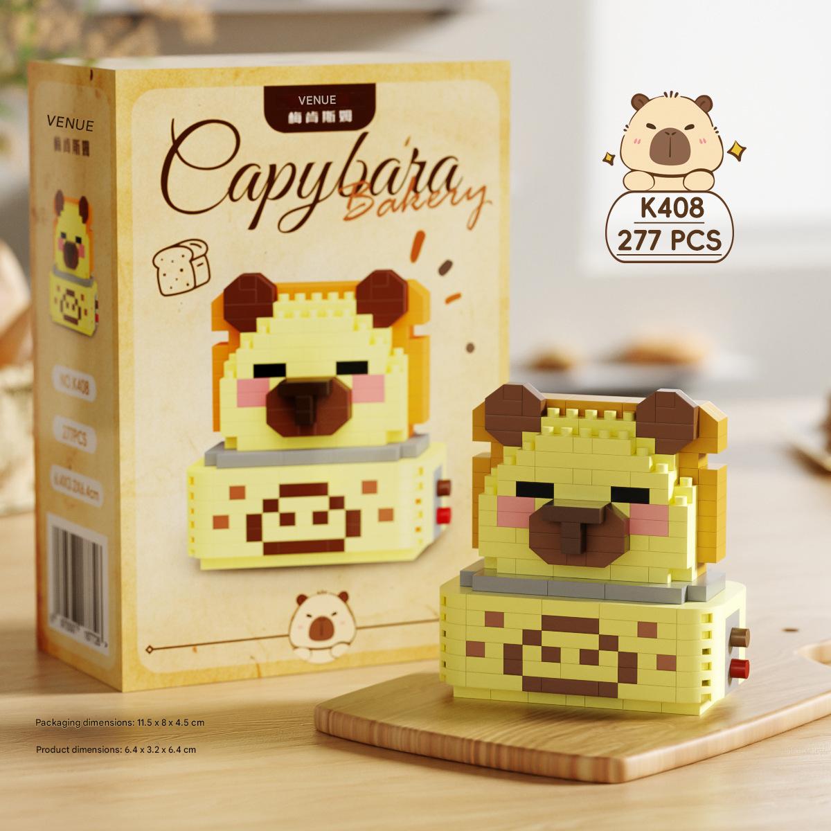 Capybara Bakery Building Kit – Cute Character Micro Build Set