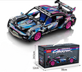 1:18 Scale Pull-Back Sports Car Building Block Kit – Supercar Micro Build Set