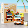 Mini Vending Cart Street Market Building Block Set