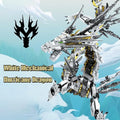 White Mechanical Hurricane Dragon Building Block Kit – Large-Scale Fantasy Display Set