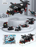 6-in-1 Military Combat Vehicles Building Block Kit – Aircraft Carrier Helicopter & More
