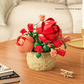 Mini Flower Basket Bouquet Building Block Kit – Floral Micro Build Display Set