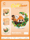 Cute Animal Floral Wreath Micro Building Block Set