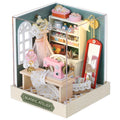 DIY Mini Wooden Dollhouse Kit Cute Room with LED Light