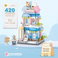 Mini Street Snack Shop Micro Building Block Set