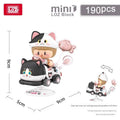 Cute Shake Car Cartoon Doll Building Block Set