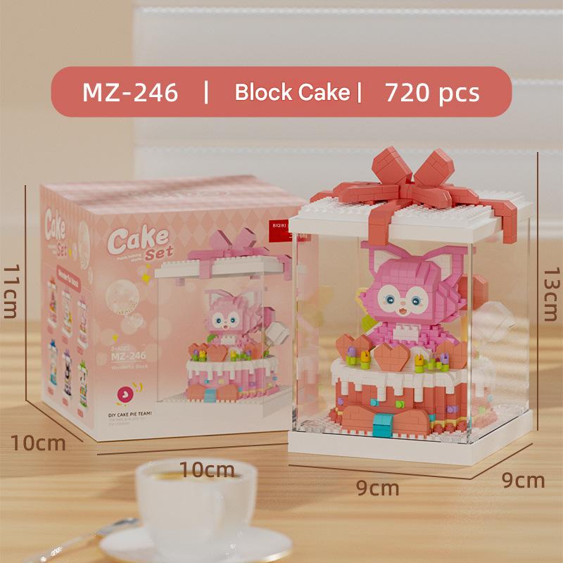 Animal Birthday Cake Building Kit – Cute Gift Box Micro Build