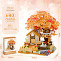 Cherry Blossom Tree House Building Block Kit – Four Seasons Sakura Micro Build