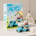 Cartoon Food Truck & Street Stall Building Block Kit – Mini Vending Cart Micro Build