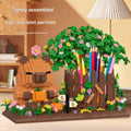Mini Cute Bear Tree House Pen Holder Building Block Set