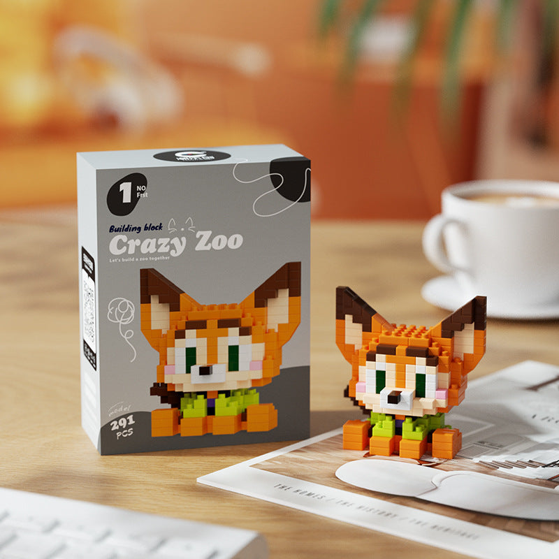 Cartoon Animal Head Building Kit – Cute Scout Micro Build Set