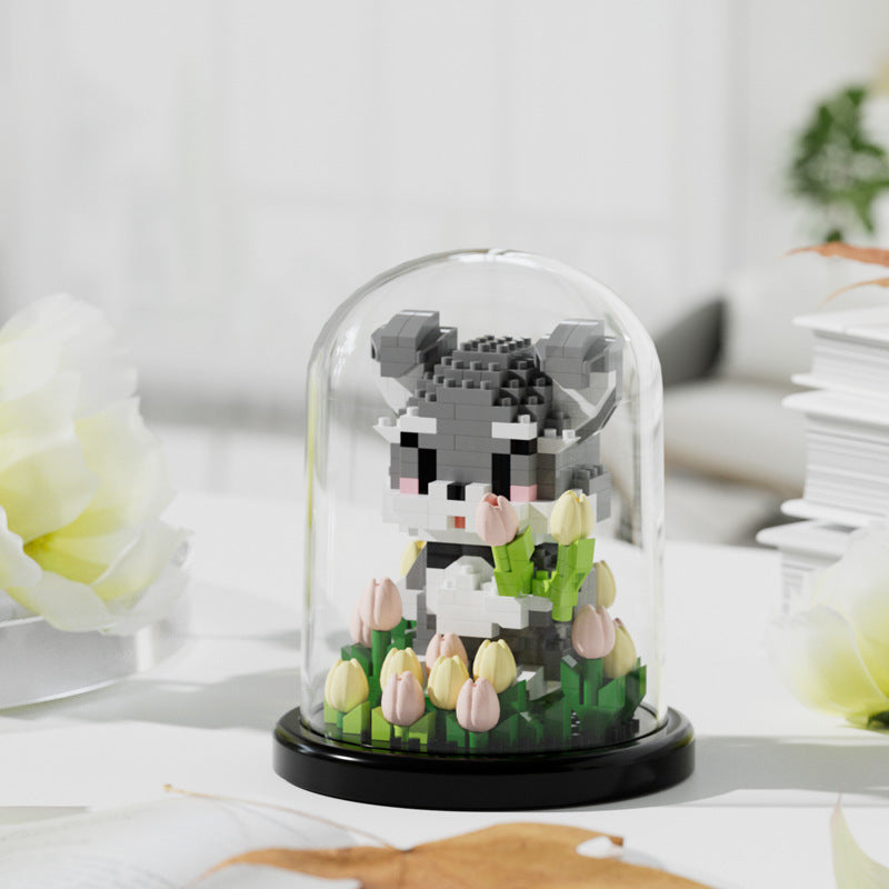 Animal Glass Dome Building Kit – Miniature Display Set | 400+ Pcs