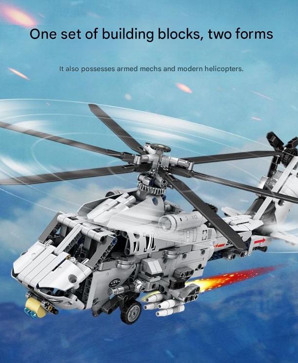 Armed Mecha Building Kit – Futuristic Transforming Combat Robot