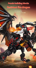 Fire Dragon Nesario Building Block Kit – Large-Scale Flame Dragon Display Set