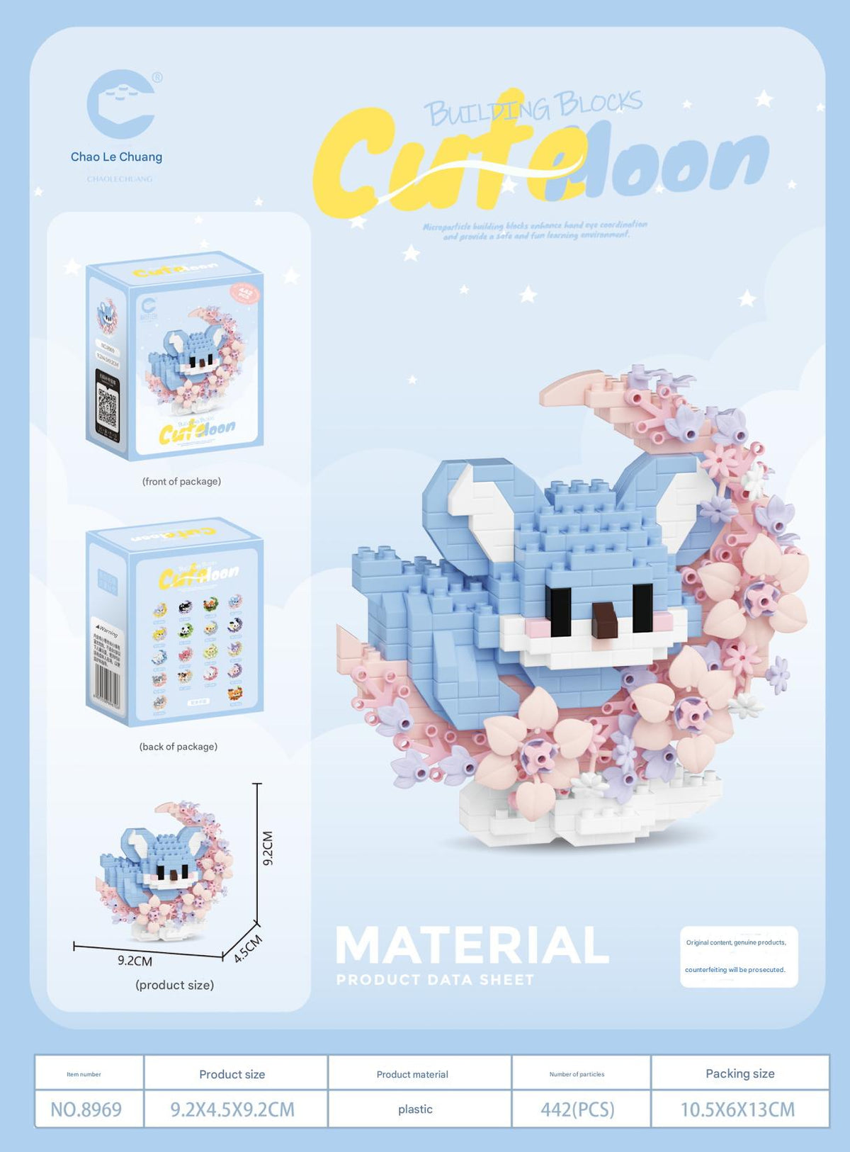 Animal Floral Wreath Building Kit – Cute Moonlit Micro Build