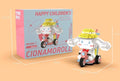 Cinnamon Scooter Dog Building Block Set