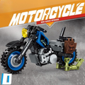 Mini Racing Motorcycle Micro Building Block Set