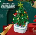 Christmas Tree Photo Frame Building Block Kit – Festive Holiday Brick Decoration