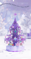 Purple Crystal Christmas Tree Building Block Set