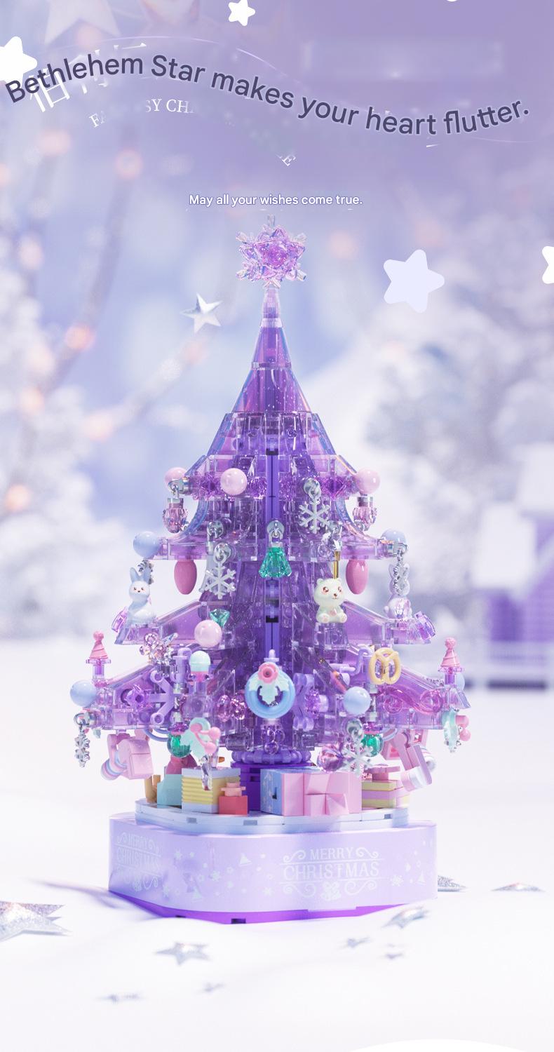 Christmas Crystal Tree Building Kit – Purple Festive Display