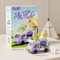 Cartoon Food Truck & Street Stall Building Block Kit – Mini Vending Cart Micro Build